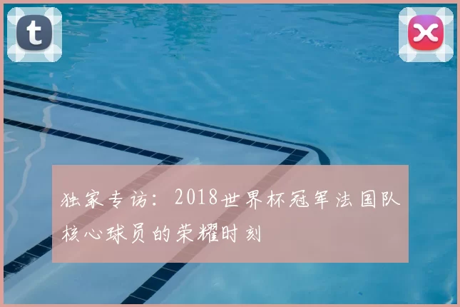 独家专访：2018世界杯冠军法国队核心球员的荣耀时刻