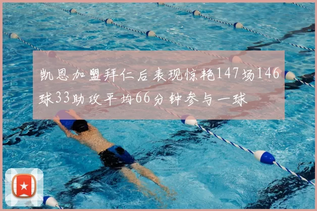 凯恩加盟拜仁后表现惊艳147场146球33助攻平均66分钟参与一球